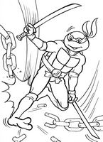 kolorowanki Wojownicze Żółwie Ninja - żółw Leonardo numer  32